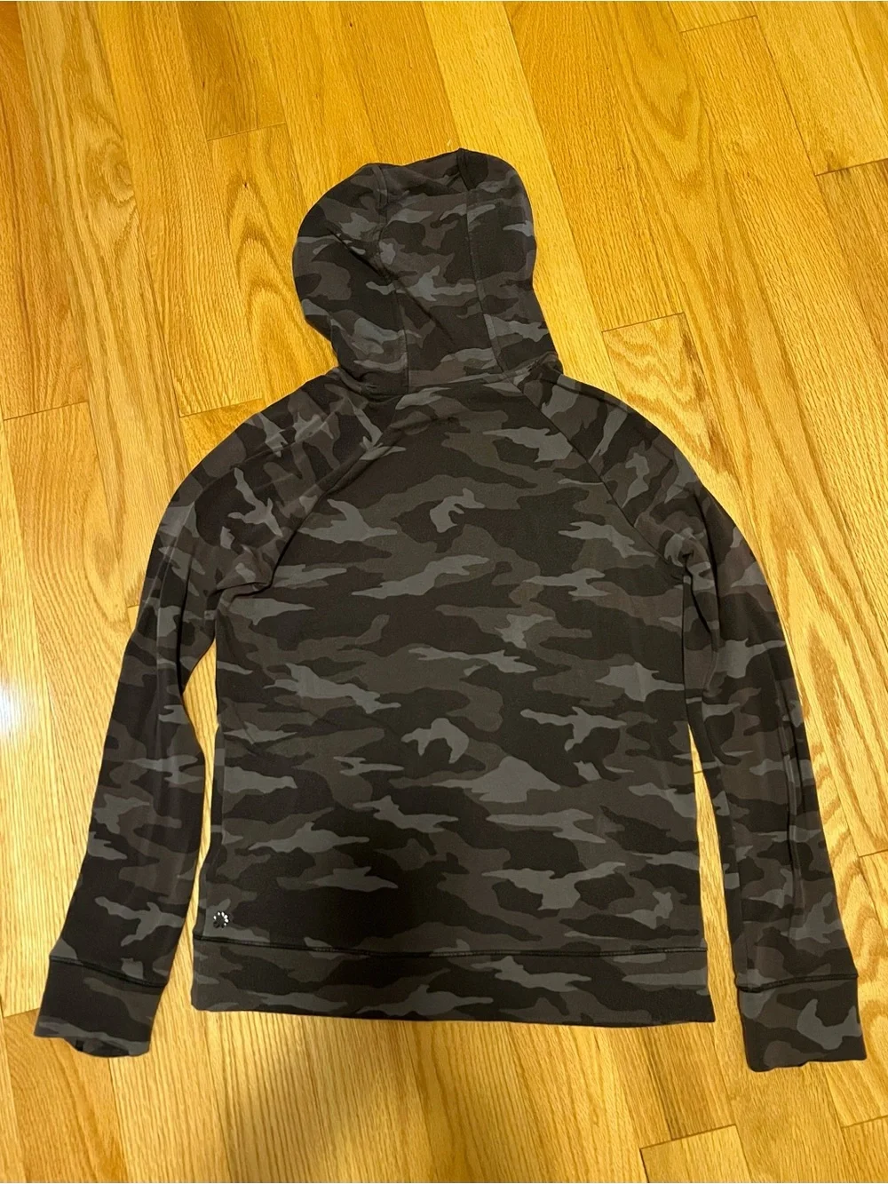 Athleta Girl In Your Element Black & Gray Camo Hoodie